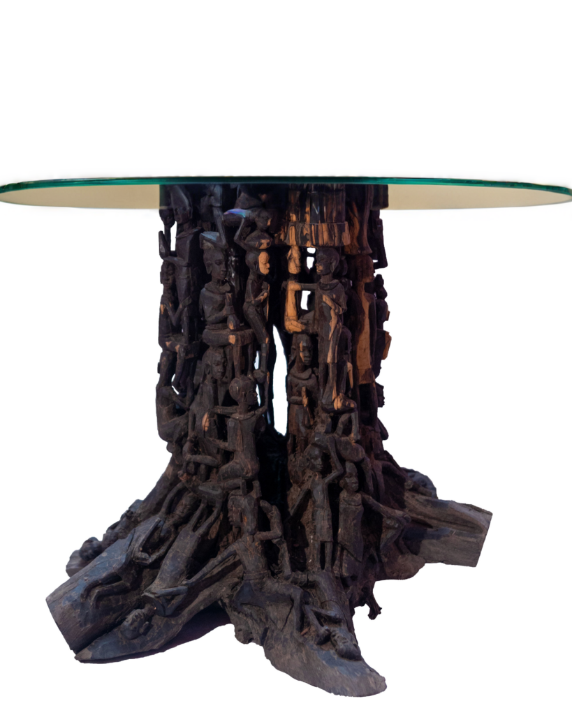 Ebony Root Dining Table – Hand-Carved Luxury Art Furniture for Dubai & UAE Interiors