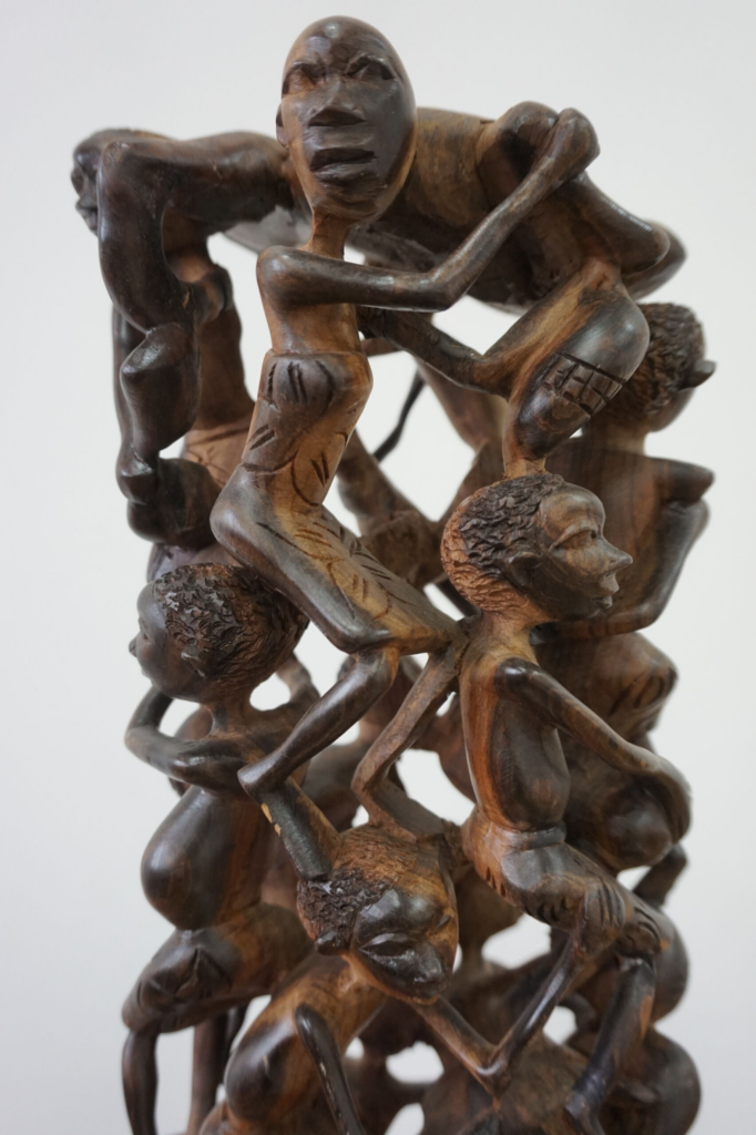 Ebony Tribal Makonde Sculpture – Luxury Hand-Carved Wood Art for Dubai Interiors