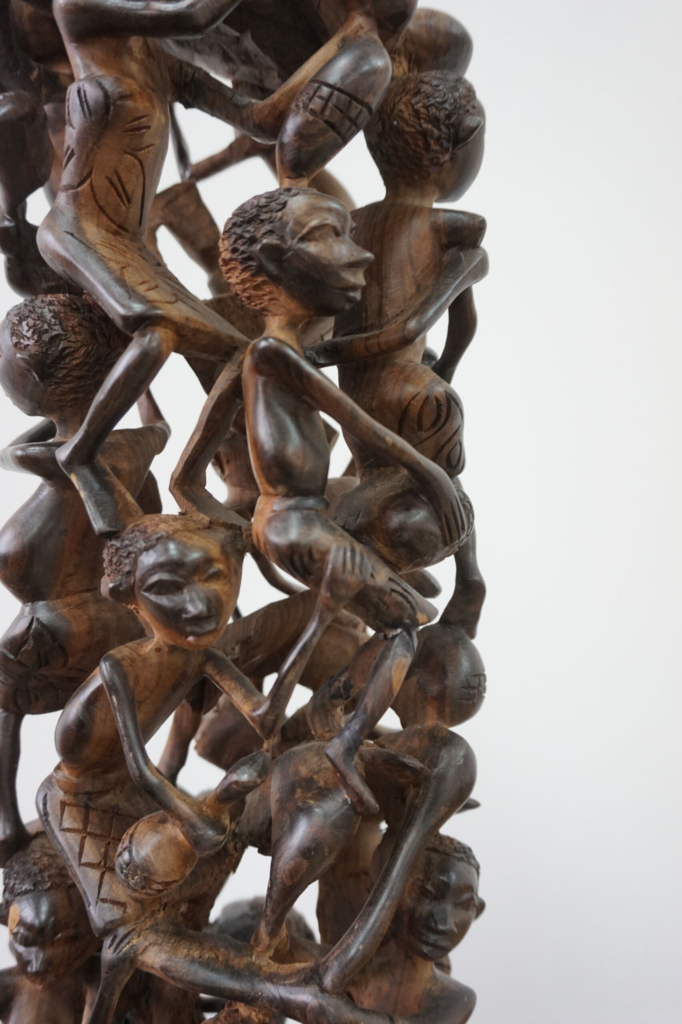 Ebony Tribal Makonde Sculpture – Luxury Hand-Carved Wood Art for Dubai Interiors