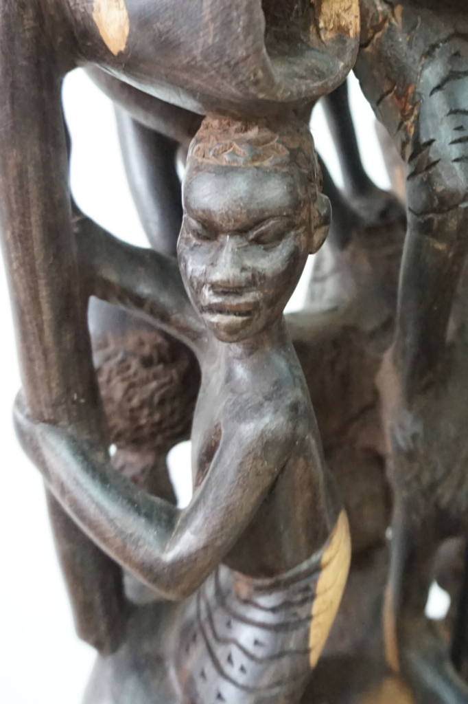 Makonde 3-Lamp – Hand-Carved Ebony Tribal Art Lighting | Luxury Design