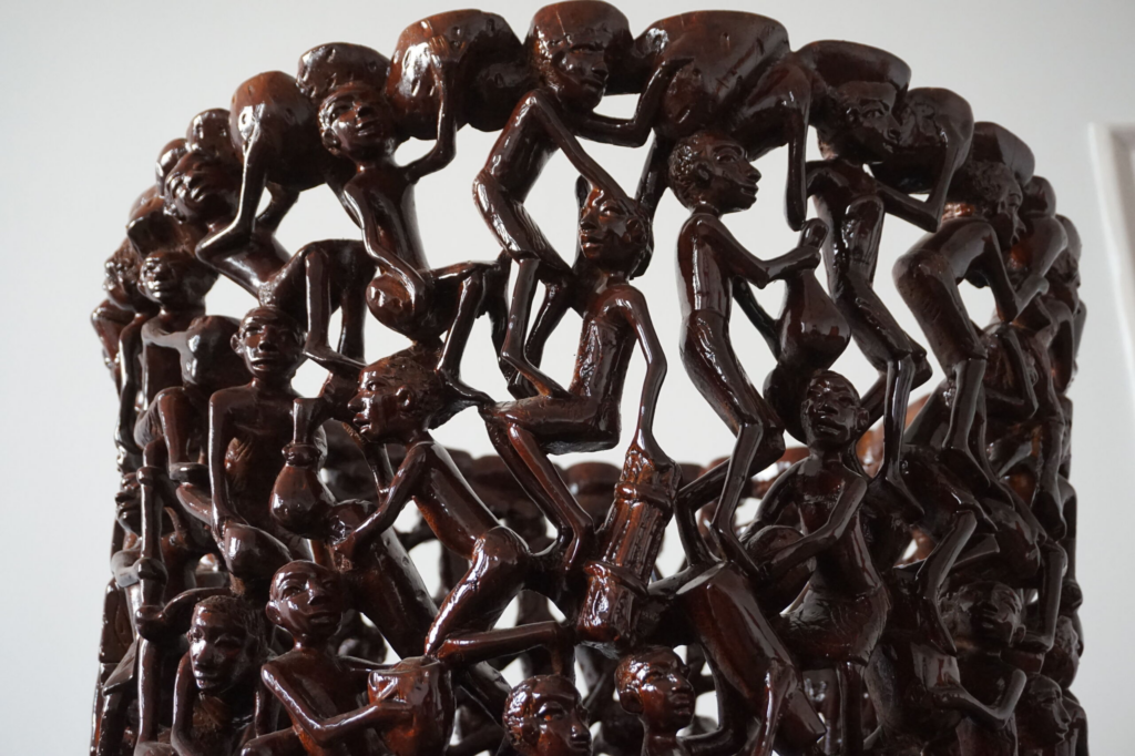 Makonde 3 Coffee Table – Hand-Carved African Hardwood Art for Luxury Dubai Interiors