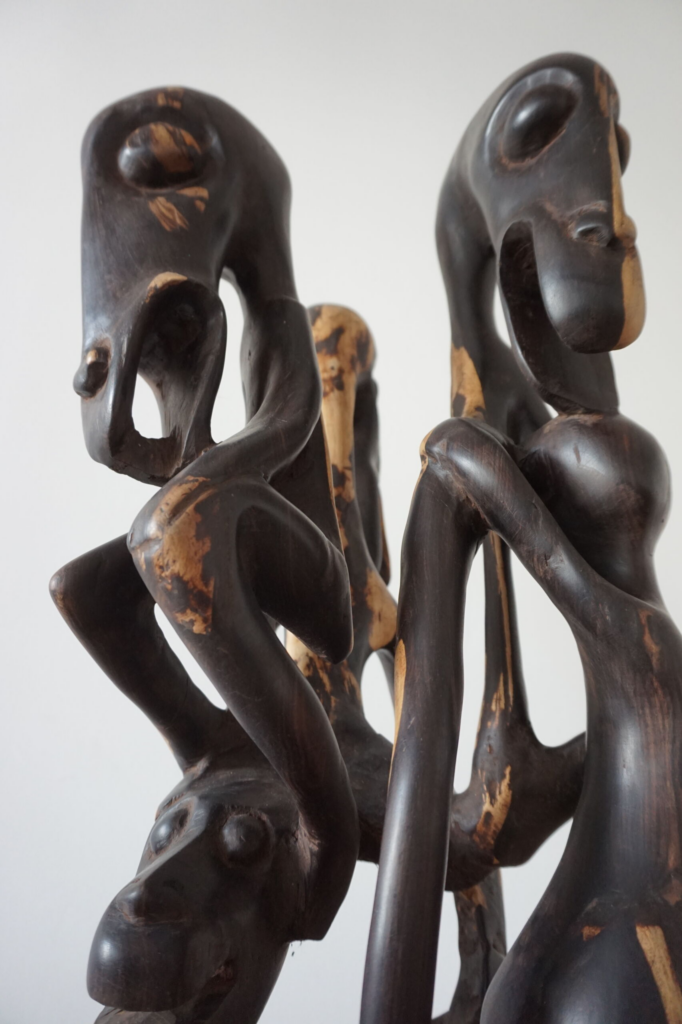 Devils Side Table – Hand-Carved African Abstract Art Furniture for Luxury Dubai