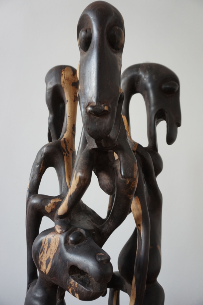 Devils Side Table – Hand-Carved African Abstract Art Furniture for Luxury Dubai