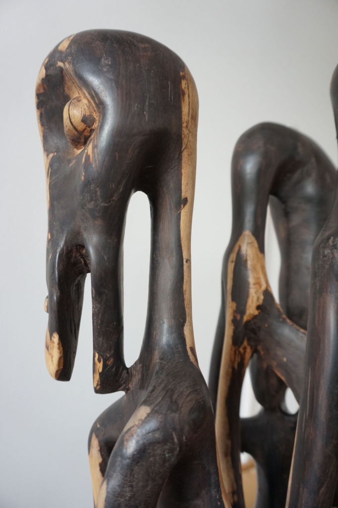 Devils Side Table – Hand-Carved African Abstract Art Furniture for Luxury Dubai