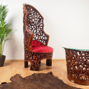 Kinda Armchair, hand-carved armchair, Private Museum