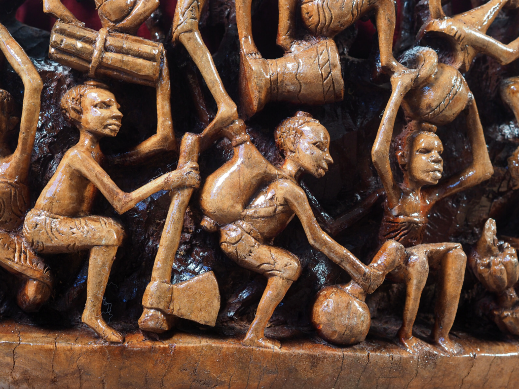 Makonde 1 Armchair – Hand-Carved African Hardwood Tribal Art Furniture for Luxury Dubai