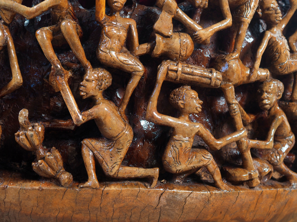 Makonde 1 Armchair – Hand-Carved African Hardwood Tribal Art Furniture for Luxury Dubai