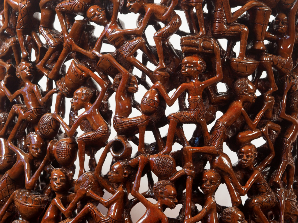 Makonde 2 Armchair – Hand-Carved African Hardwood Tribal Art Furniture for Luxury Dubai