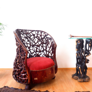 Wanda Armchair, hand-carved armchair, Private Museum