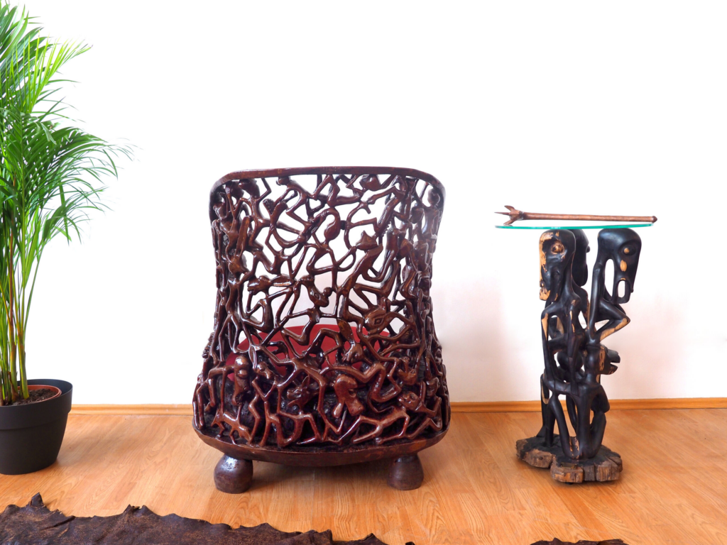 WANDA Sculptural Armchair – Luxury Hand-Carved Art Chair for Dubai Interiors