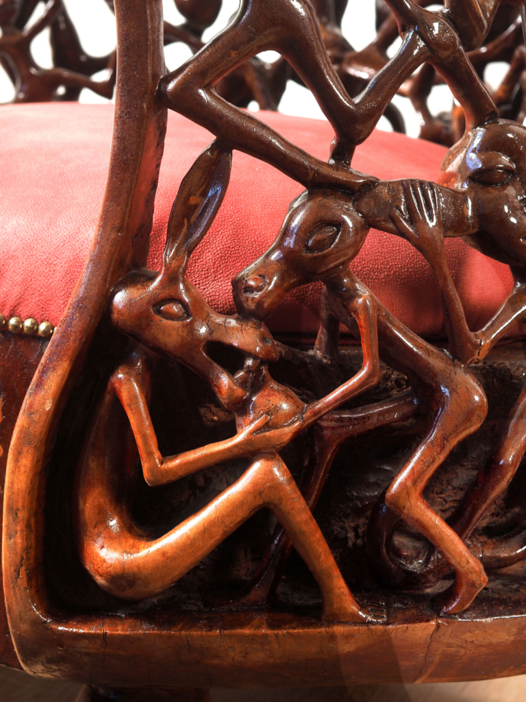 WANDA Sculptural Armchair – Luxury Hand-Carved Art Chair for Dubai Interiors