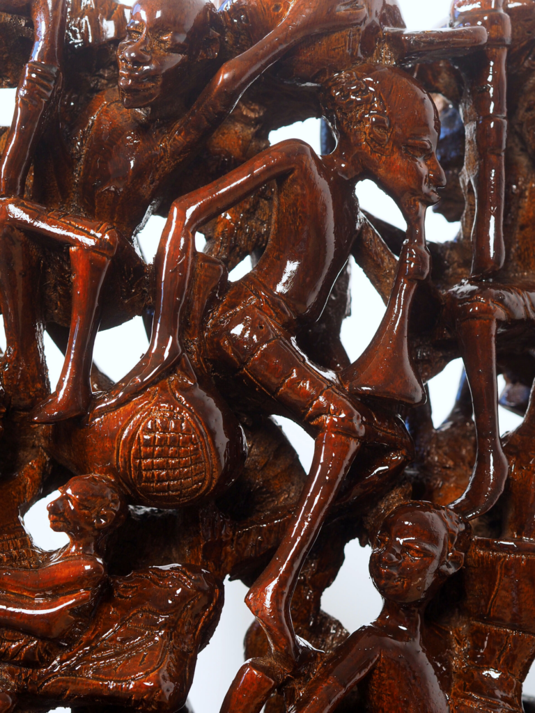 Magufuli Armchair – Hand-Carved African Hardwood Tribal Art Furniture for Luxury Dubai