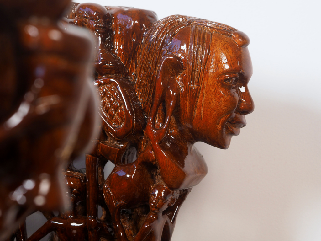 Magufuli Armchair – Hand-Carved African Hardwood Tribal Art Furniture for Luxury Dubai