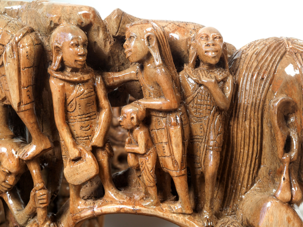 Maasai Armchair – Luxury Hand-Carved Tribal Art Chair for Premium Dubai Interiors