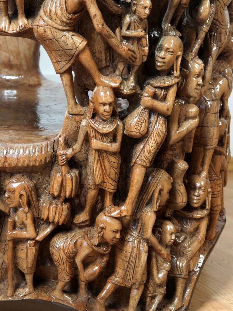 Maasai Armchair – Luxury Hand-Carved Tribal Art Chair for Premium Dubai Interiors