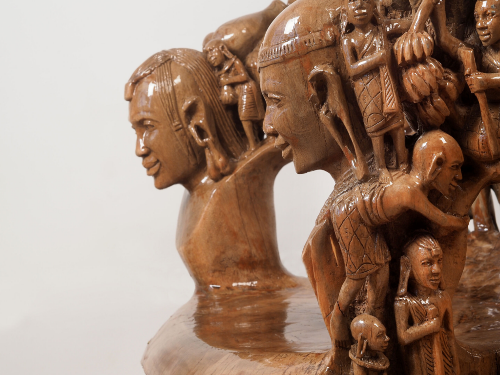 Maasai Armchair – Luxury Hand-Carved Tribal Art Chair for Premium Dubai Interiors