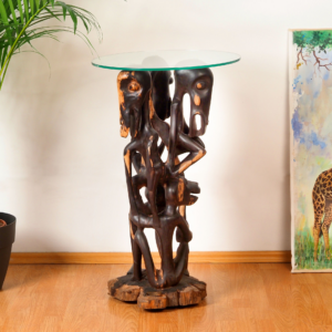 Devils Side Table, hand-carved side table, Private Museum
