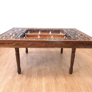 Zanzibar Dining Table, Dark, hand-carved dining table, Private Museum