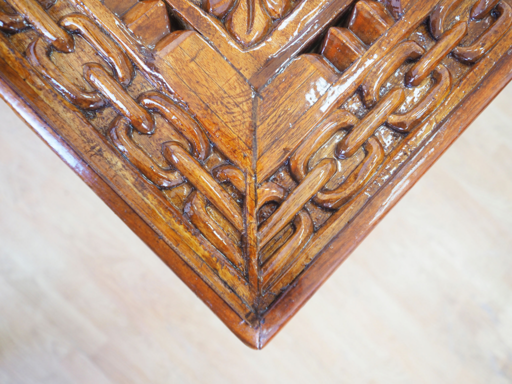 Zanzibar Dark Mongongo Dining Table – Luxury Hand-Carved Art for Dubai Interiors