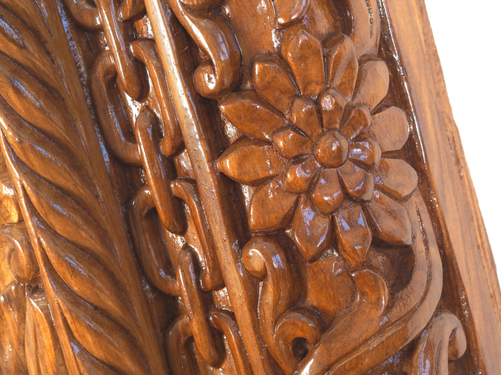 Zanzibar Royal Carved Frame – Luxury Handcrafted Mongongo Wood Art for Dubai Interiors