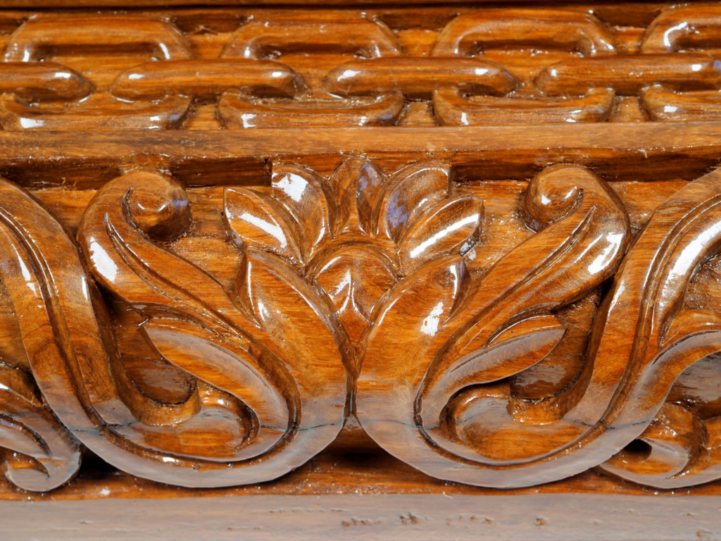 Zanzibar Royal Carved Frame – Luxury Handcrafted Mongongo Wood Art for Dubai Interiors