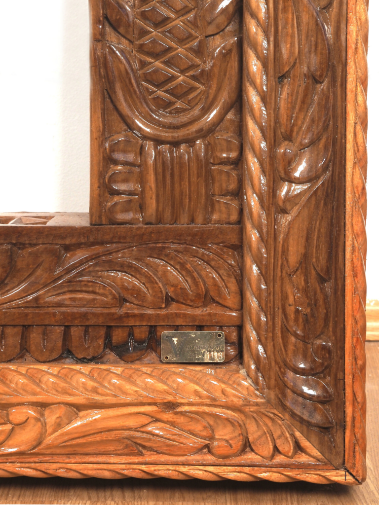 Zanzibar Royal Carved Frame – Luxury Handcrafted Mongongo Wood Art for Dubai Interiors