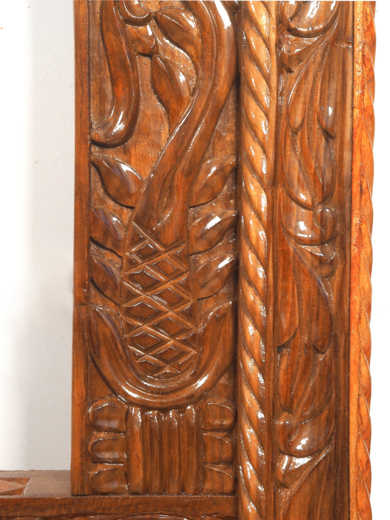 Zanzibar Royal Carved Frame – Luxury Handcrafted Mongongo Wood Art for Dubai Interiors