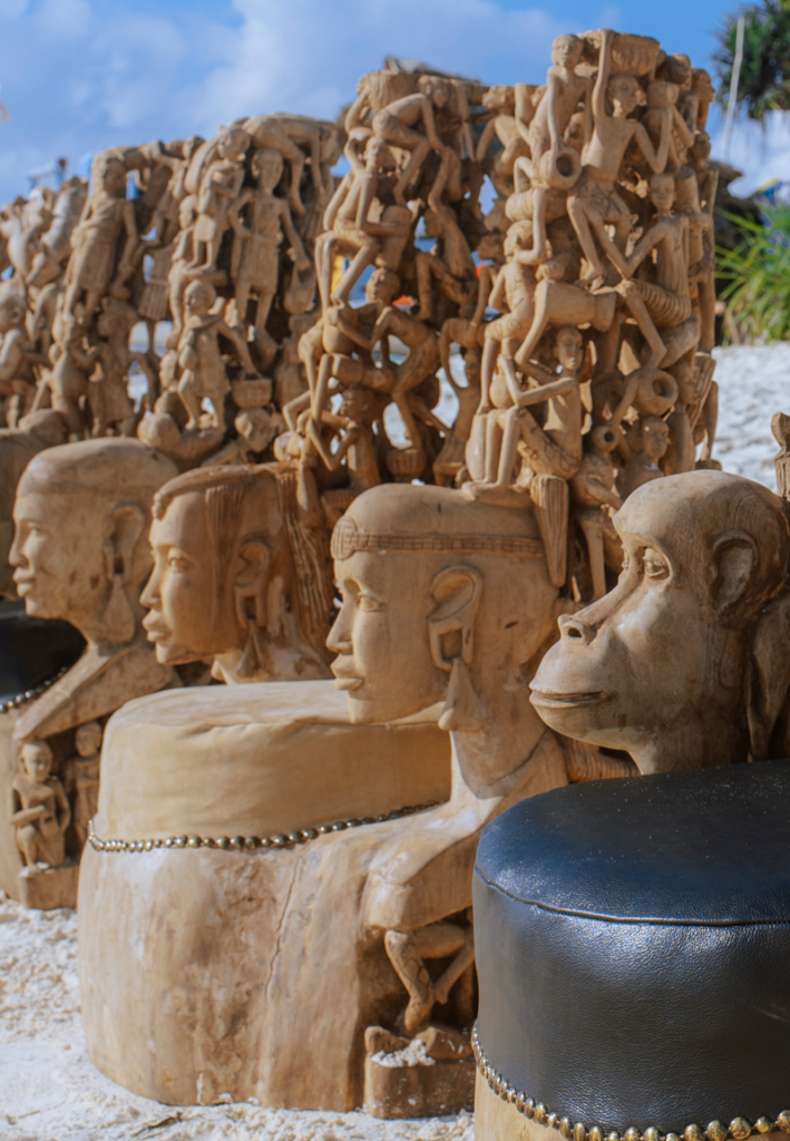 Makonde Royal Throne Chair – Hand-Carved Luxury Art Furniture for Dubai & UAE Interiors