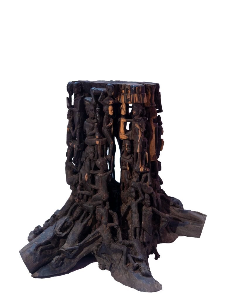 Ebony Root Dining Table – Hand-Carved Luxury Art Furniture for Dubai & UAE Interiors