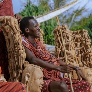 Maasai Royal Throne, hand-carved throne, Private Museum