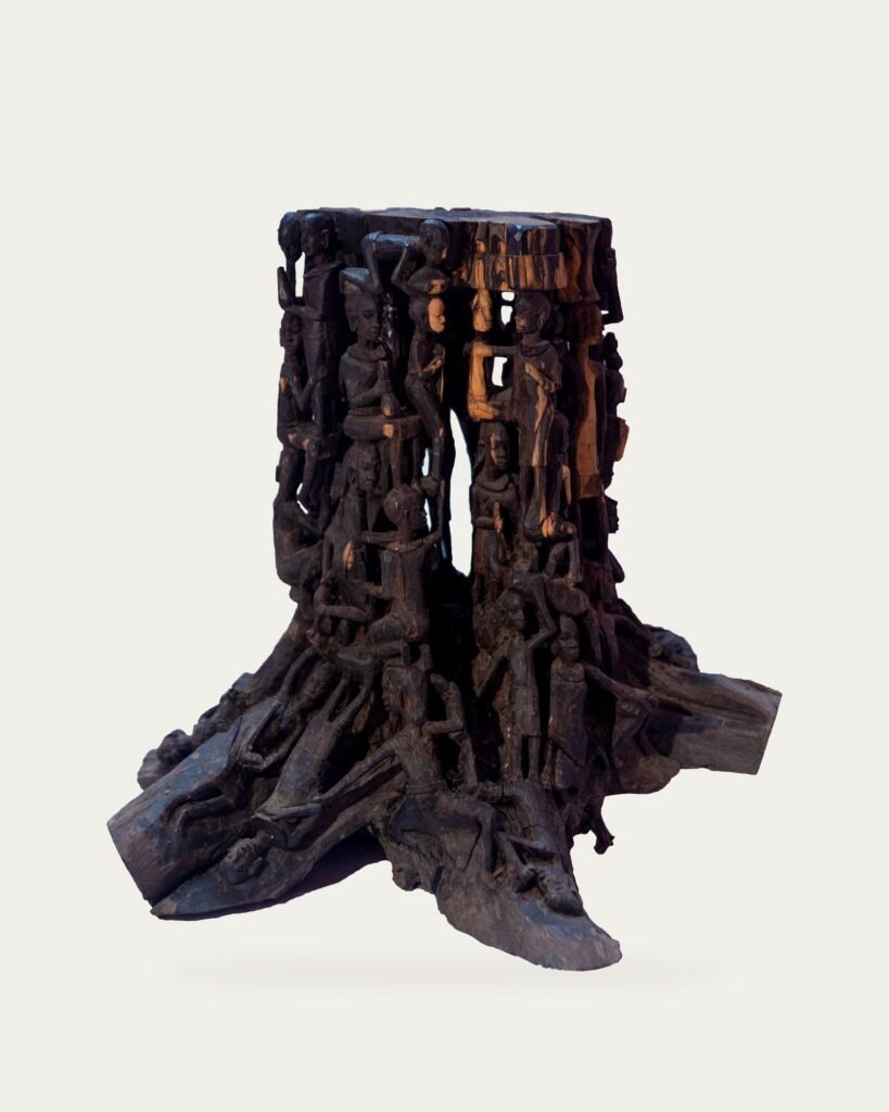 Ebony Root Table, hand-carved dining table, Private Museum