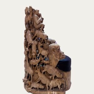 Gorilla Wildlife Throne, hand-carved throne, Private Museum