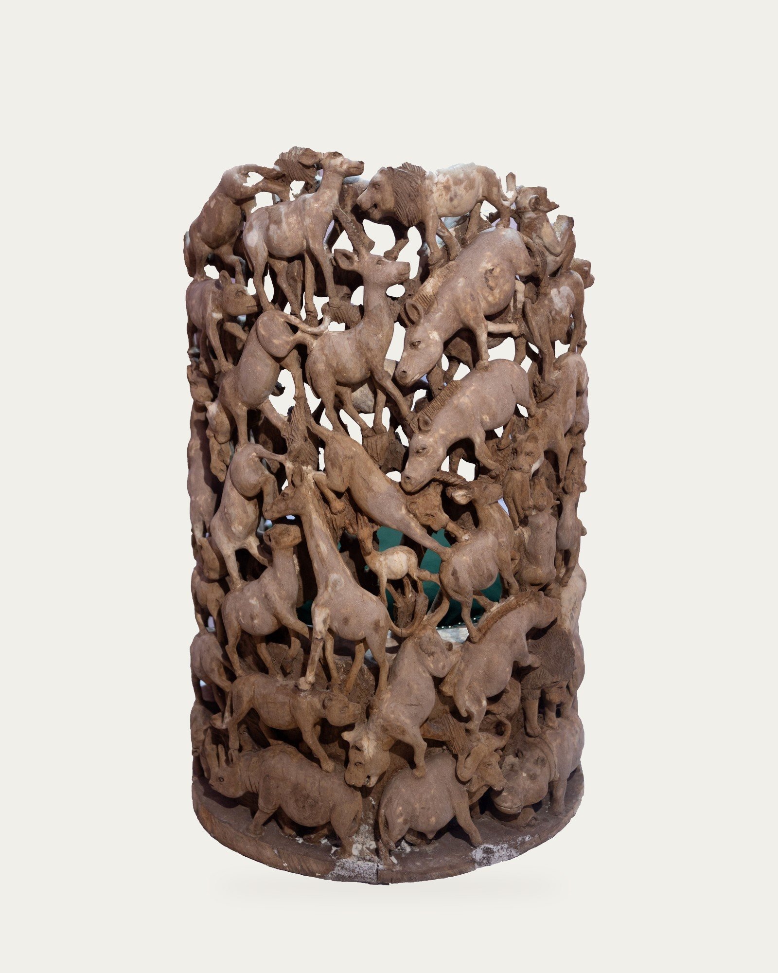Wildlife Throne, hand-carved throne, Museum Private